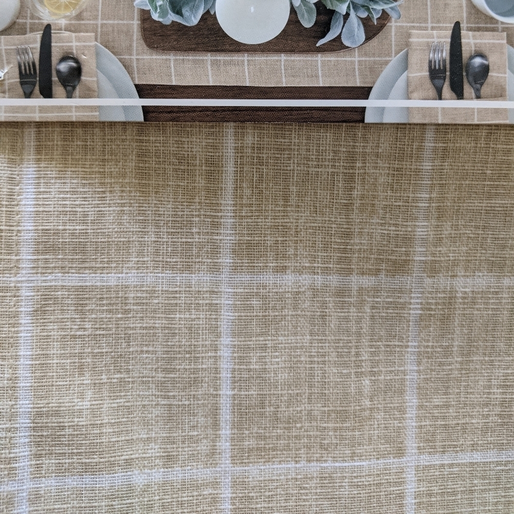 Table runner 14" x 72" Beige Tan By Fieldcrest 100% Cotton